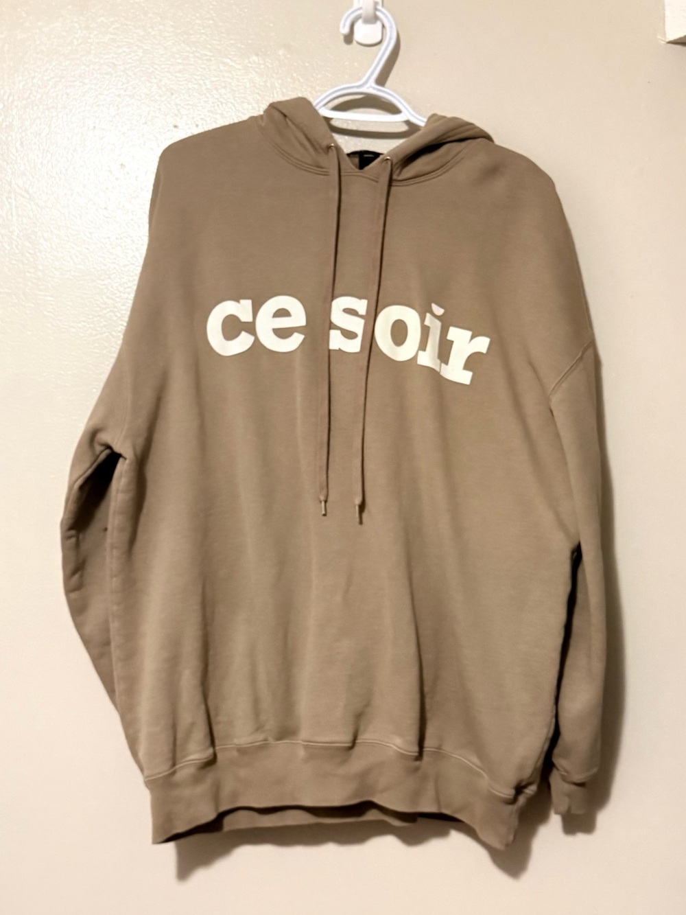Marc Jacobs 'ce soir' Logo Hoodie - Cream Print